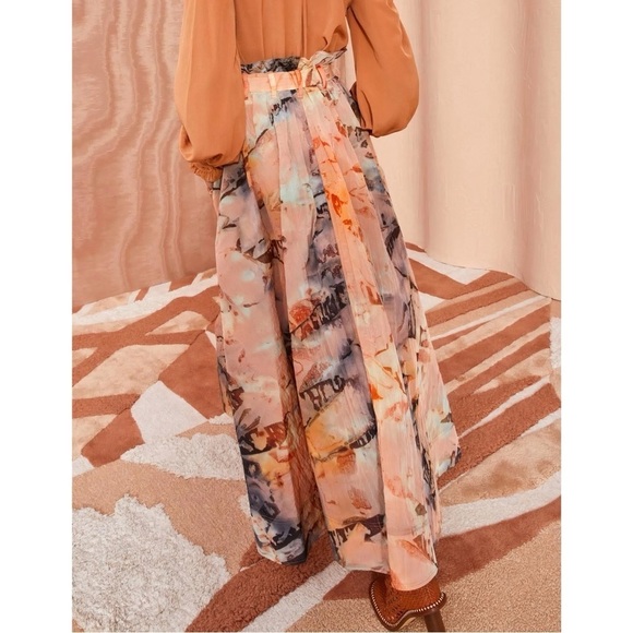 NWT Ulla Johnson Maxi Pleated Fayette Paper-Bag Skirt - Picture 6 of 8